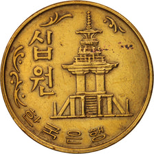 KOREA-SOUTH, 10 Won, 1967, SS+, Bronze, KM:6