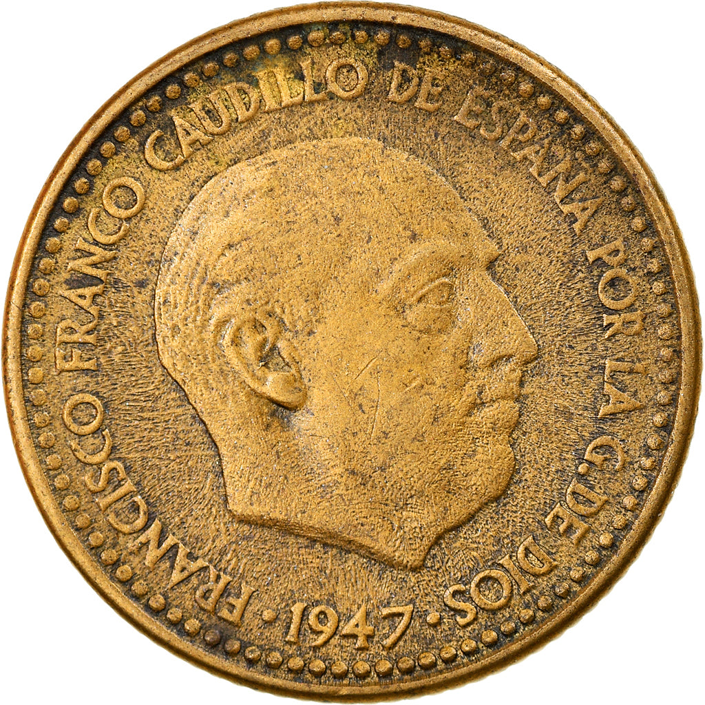 Coin, Spain, Francisco Franco, caudillo, Peseta, 1951, EF(40-45)