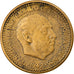 Coin, Spain, Francisco Franco, caudillo, Peseta, 1951, EF(40-45)