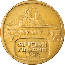 Moeda, Finlândia, 5 Markkaa, 1983, EF(40-45), Alumínio-Bronze, KM:57