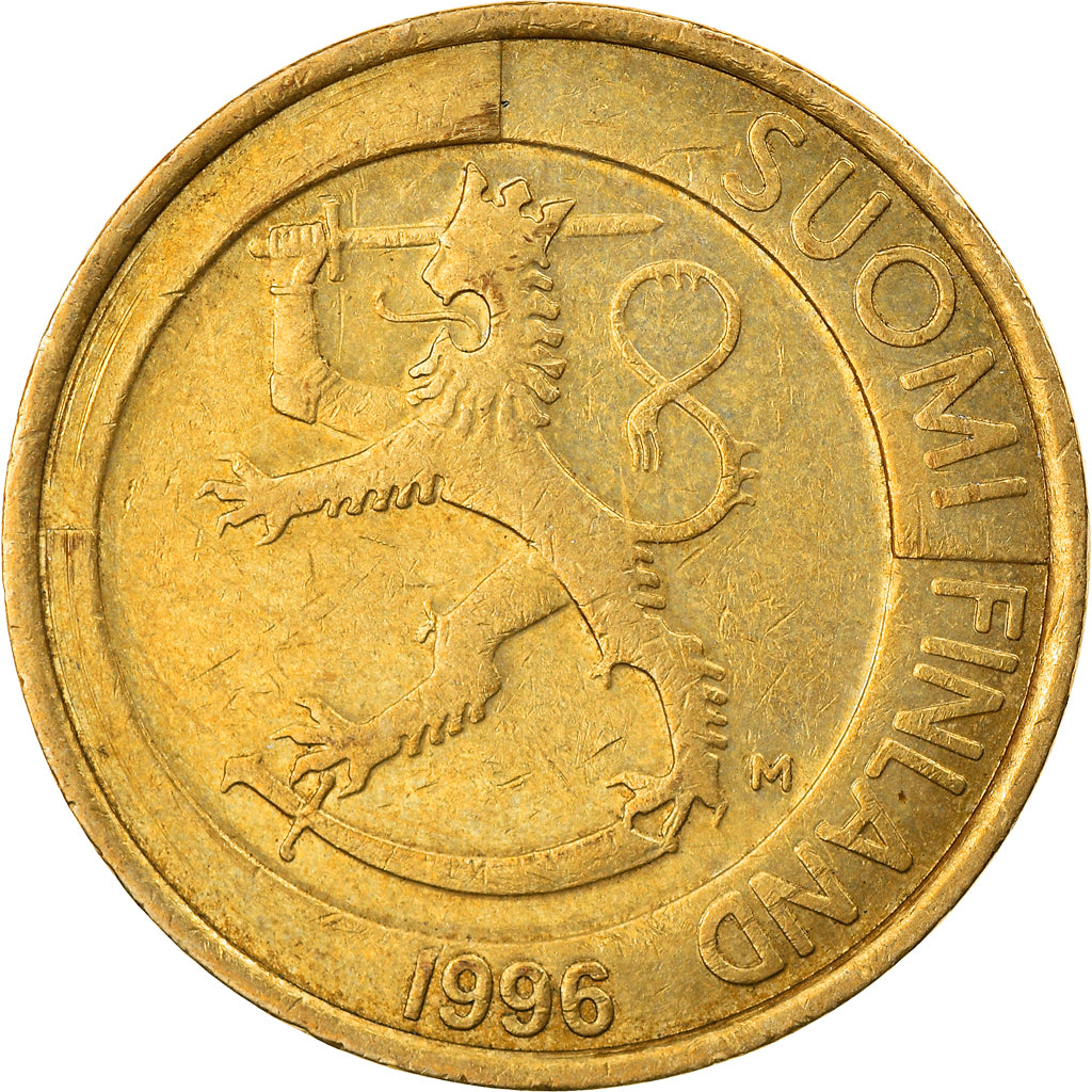 Moneda, Finlandia, Markka, 1996, MBC, Aluminio - bronce, KM:76
