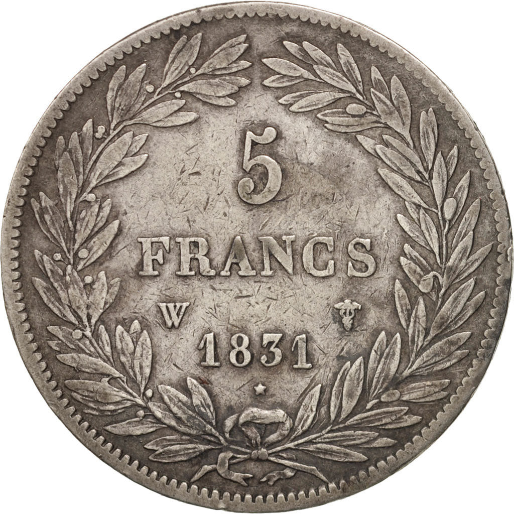 France, Louis-Philippe, 5 Francs, 1831, Lille, TB+, Argent, KM:735.13, Gad 676
