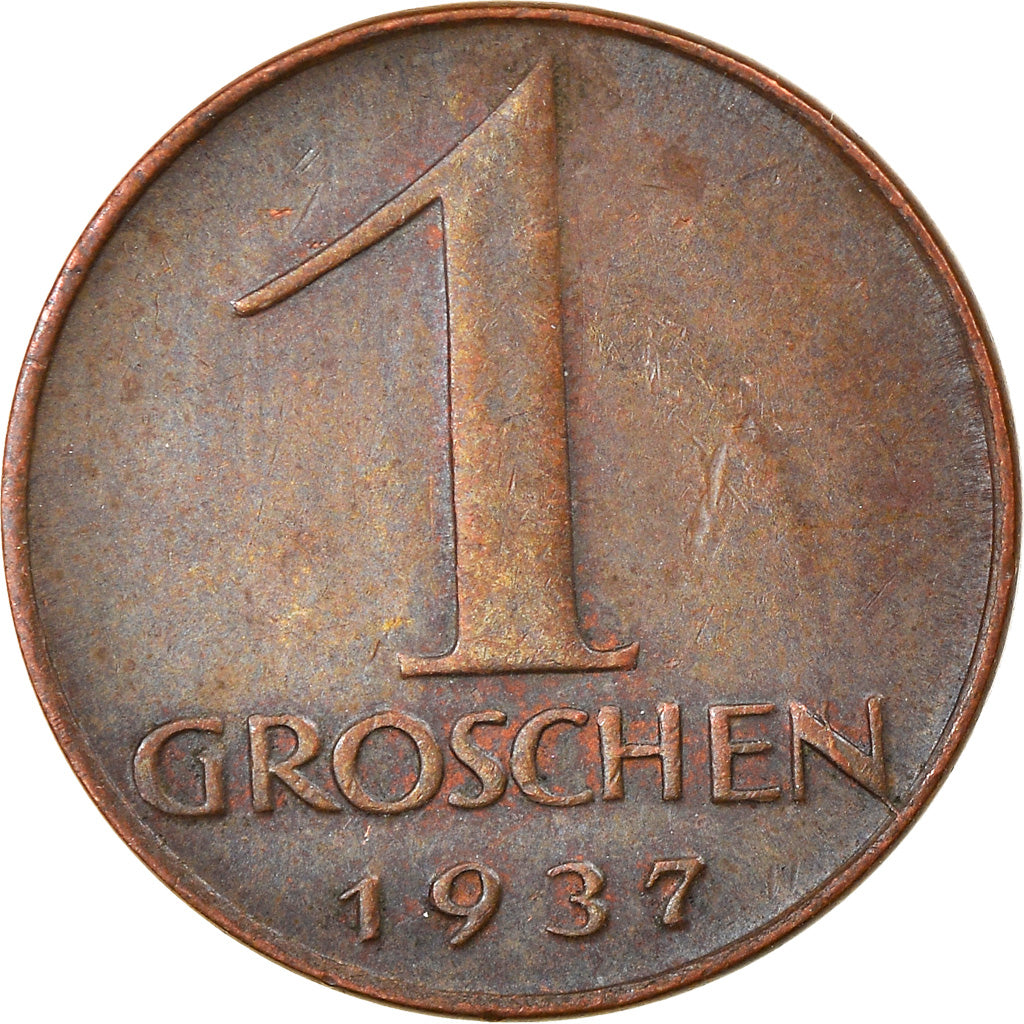Coin, Austria, Groschen, 1937, EF(40-45), Bronze, KM:2836