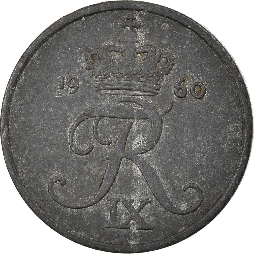 Monnaie, Danemark, Frederik IX, Ore, 1960, Copenhagen, TB+, Zinc, KM:839.2
