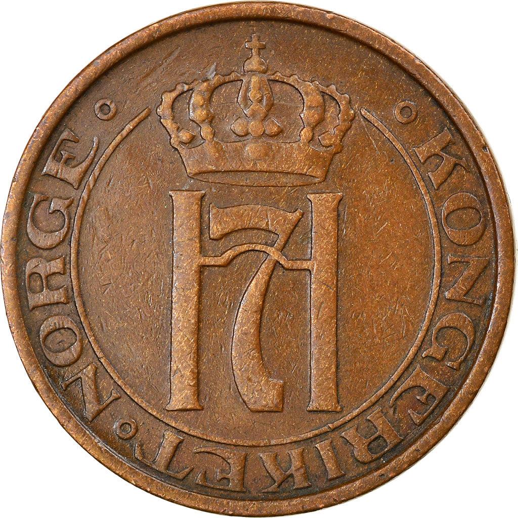 Coin, Norway, Haakon VII, 2 Öre, 1934, EF(40-45), Bronze, KM:371