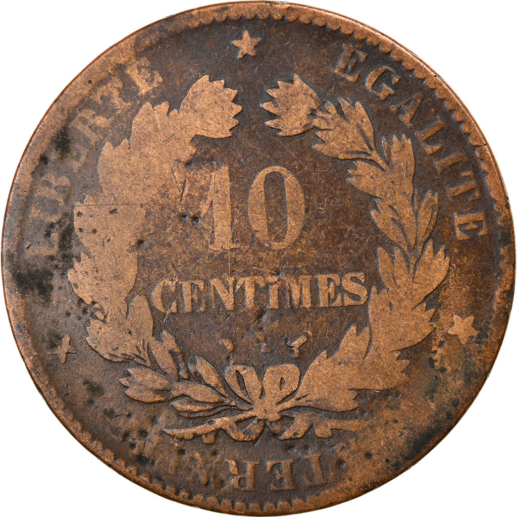 Coin, France, Cérès, 10 Centimes, 1883, Paris, VF(20-25), Bronze, KM:815.1