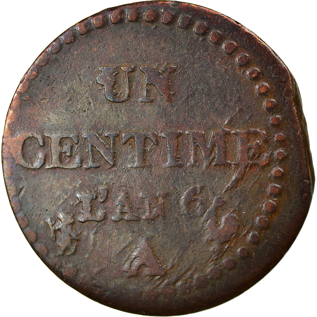 Münze, Frankreich, Dupré, Centime, AN 6, Paris, SS, Bronze, KM:646, Gadoury:76