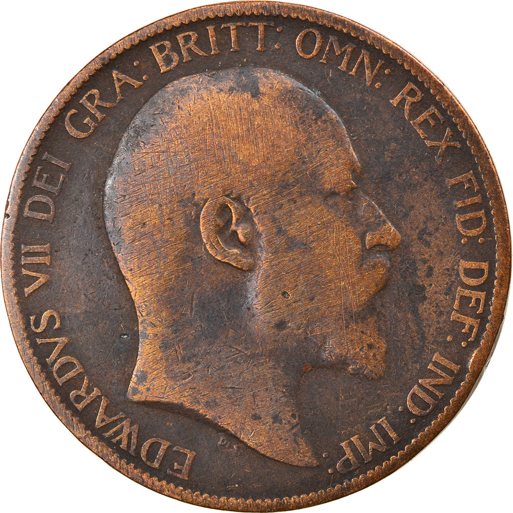 Moneta, Gran Bretagna, Edward VII, Penny, 1902, MB, Bronzo, KM:794.1