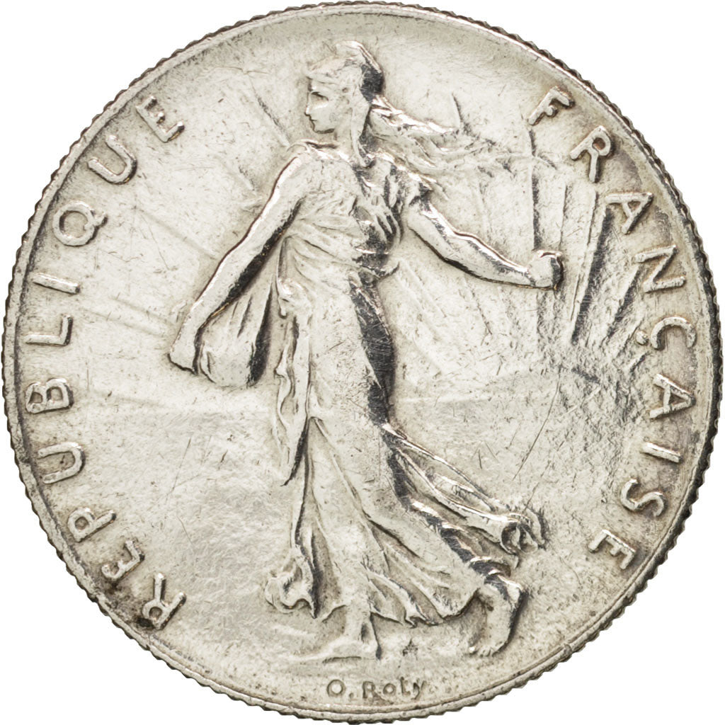 France, Semeuse, 50 Centimes, 1914, Paris, AU(55-58), Silver, KM:854
