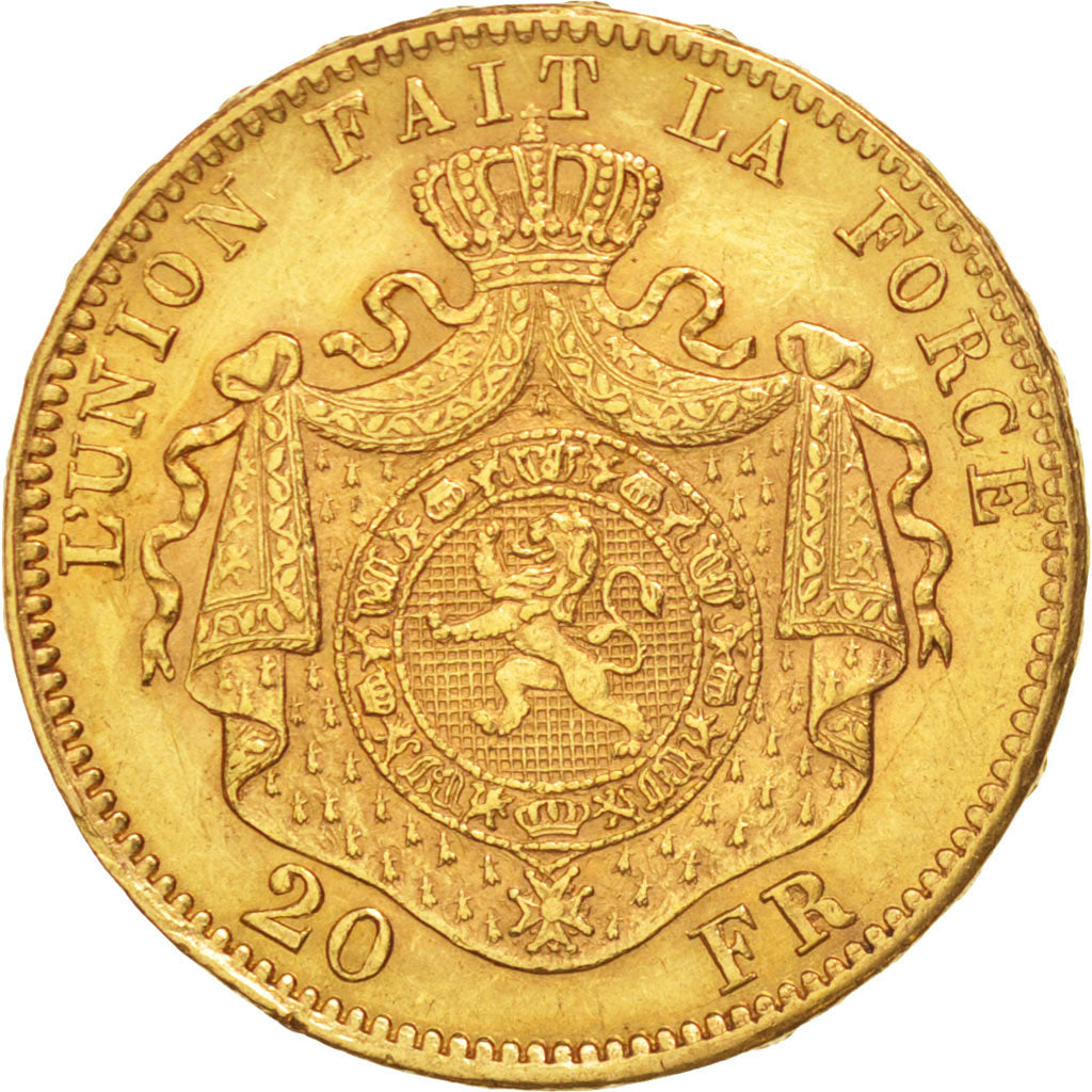 Belgique, Leopold II, 20 Francs, 20 Frank, 1875, TTB+, Or, KM:37