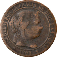 Coin, Spain, Isabel II, 2-1/2 Centimos, 1868, Madrid, VF(20-25), Copper