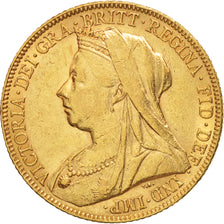 Gran Bretagna, Victoria, Sovereign, 1899, BB+, Oro, KM:785