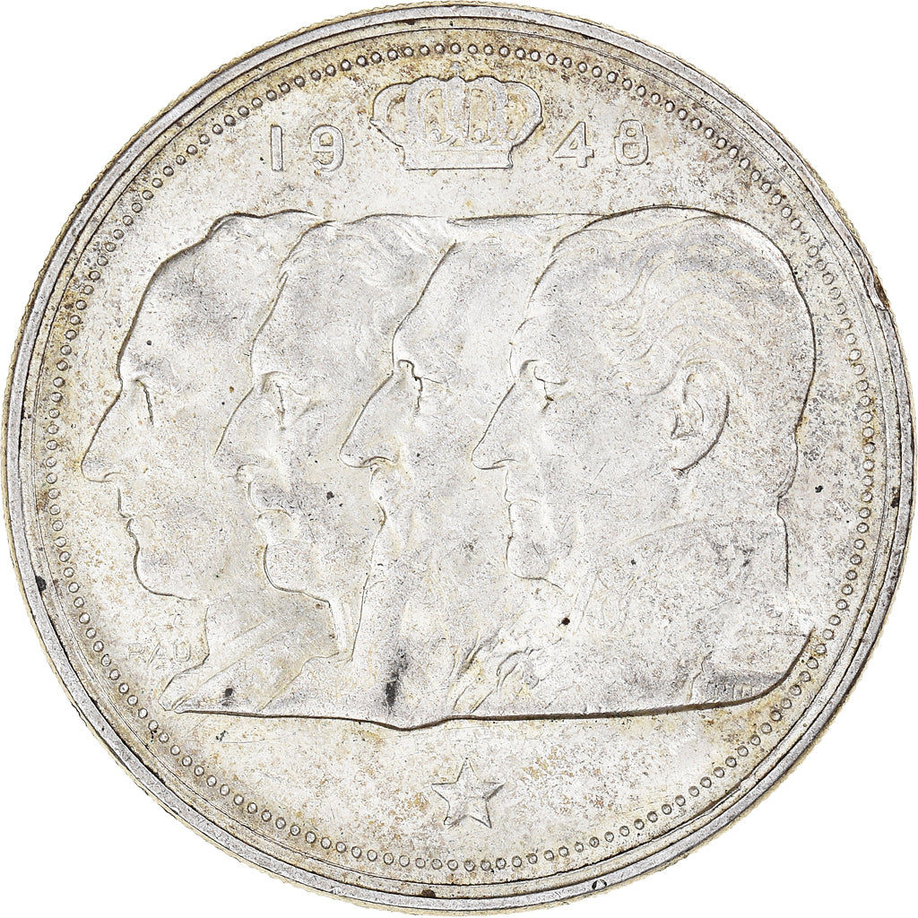 Coin, Belgium, 100 Francs, 100 Frank, 1948, AU(50-53), Silver, KM:138.1