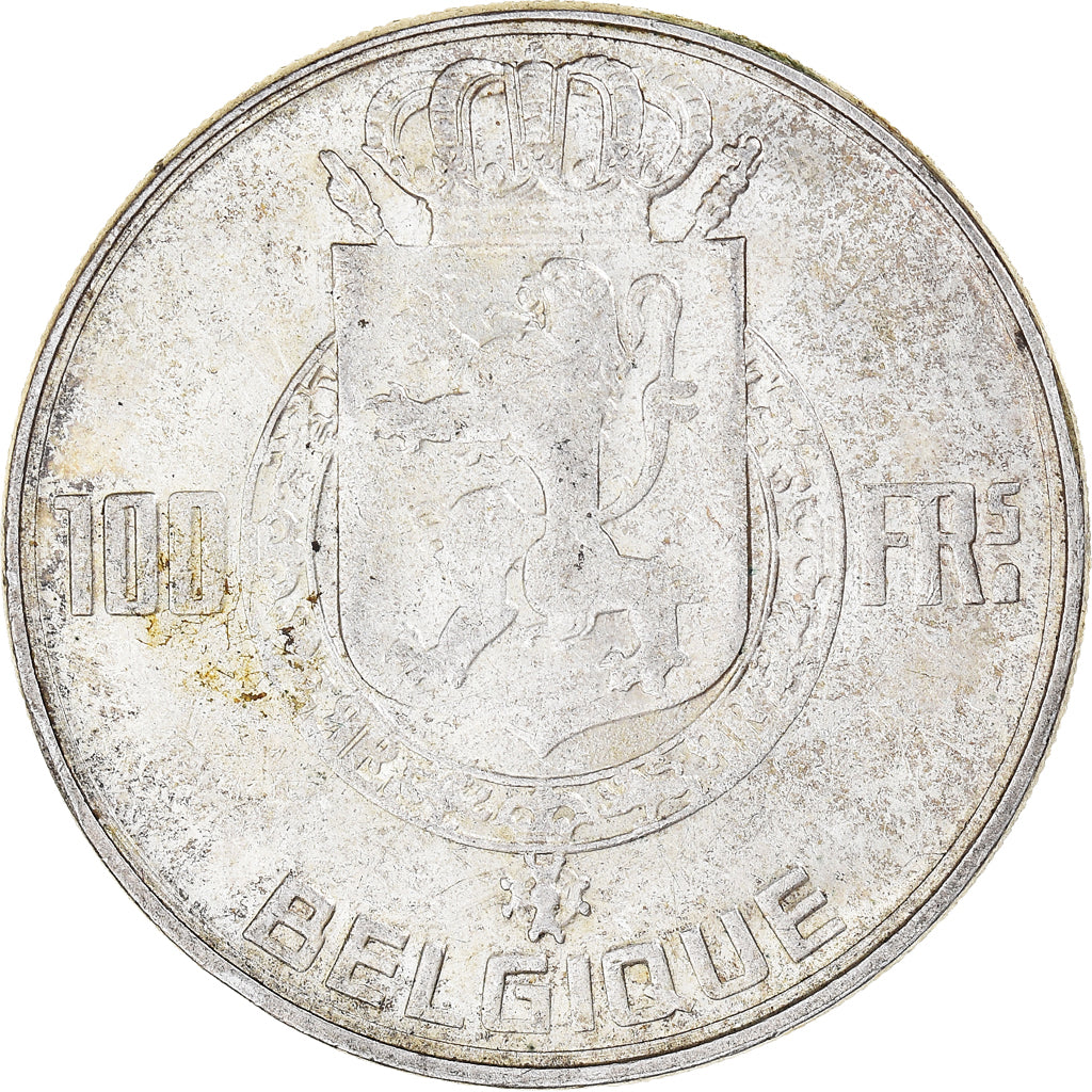 Coin, Belgium, 100 Francs, 100 Frank, 1948, AU(50-53), Silver, KM:138.1