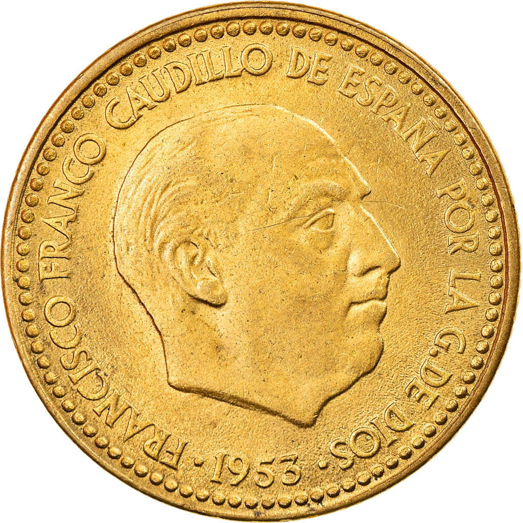 Moneda, España, Francisco Franco, caudillo, Peseta, 1961, MBC, Aluminio -