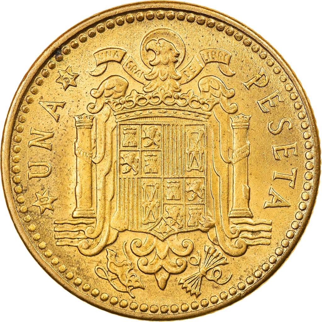 Moneda, España, Francisco Franco, caudillo, Peseta, 1961, MBC, Aluminio -