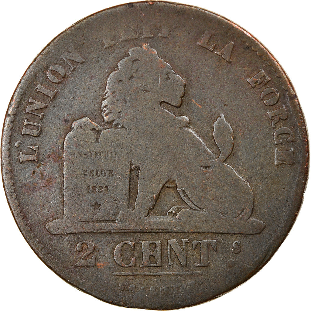 Coin, Belgium, Leopold I, 2 Centimes, 1836, VF(20-25), Copper, KM:4.2