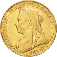 Gran Bretagna, Victoria, Sovereign, 1900, BB+, Oro, KM:785