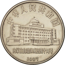 CHINA, PEOPLE'S REPUBLIC, Yuan, 1987, AU(55-58), Copper-nickel, KM:158
