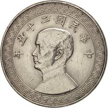 République de Chine, 10 Cents, 1 Chiao, 1936, SUP, Nickel, KM:349