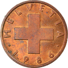 Coin, Switzerland, Rappen, 1986, Bern, EF(40-45), Bronze, KM:46
