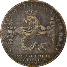 France, Jeton, Henri IV, Chambre des Comptes du Roi, History, 1605, TB+, Laiton