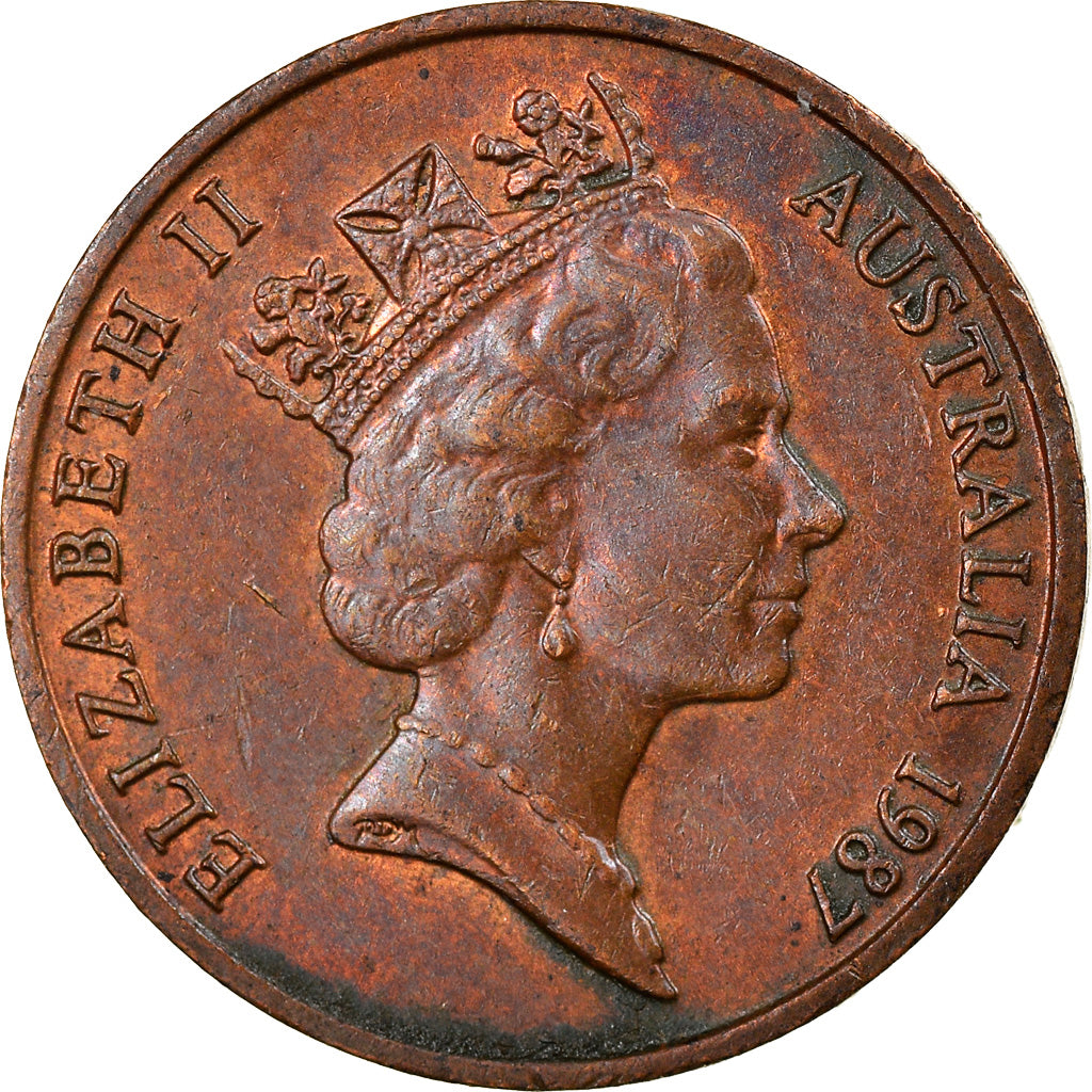 Coin, Australia, Elizabeth II, Cent, 1987, EF(40-45), Bronze, KM:78