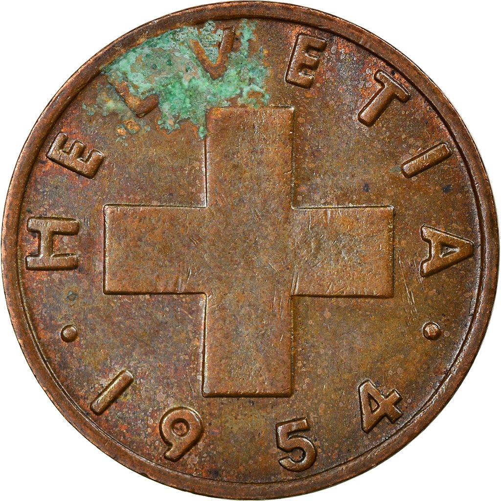 Monnaie, Suisse, Rappen, 1954, Bern, TB+, Bronze, KM:46