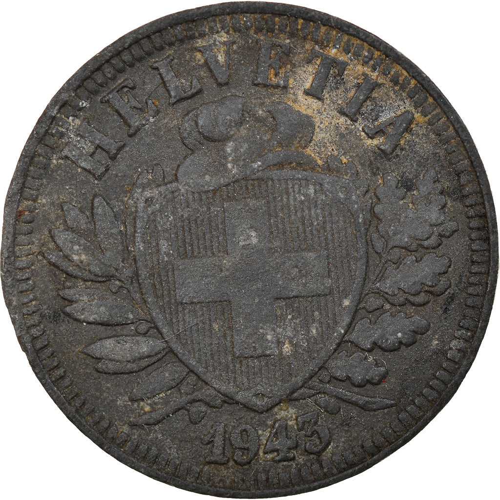 Monnaie, Suisse, 2 Rappen, 1943, Bern, TTB, Zinc, KM:4.2b