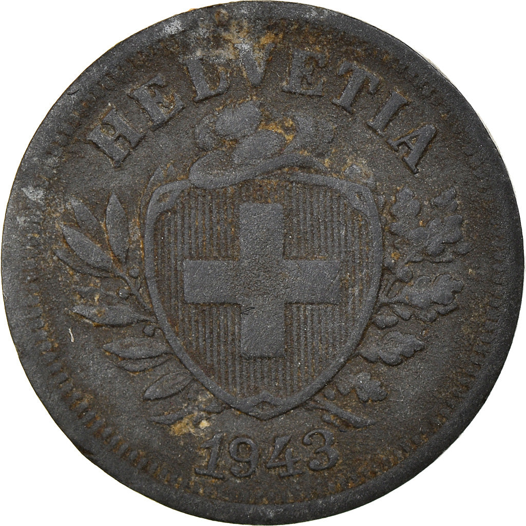 Monnaie, Suisse, Rappen, 1943, Bern, TB+, Zinc, KM:3a