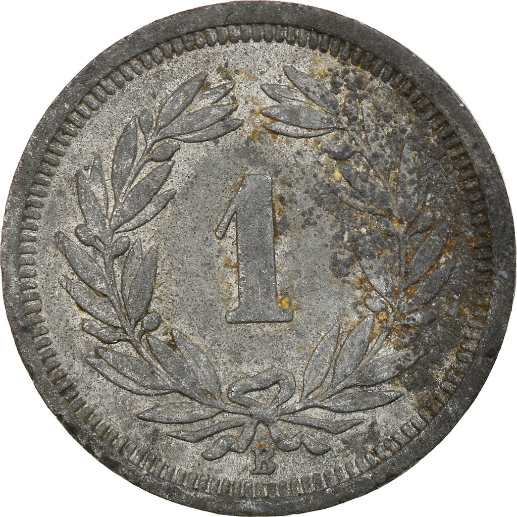 Coin, Switzerland, Rappen, 1945, Bern, VF(30-35), Zinc, KM:3a