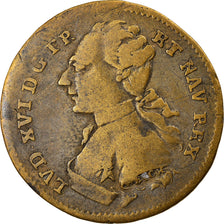 France, Token, Royal, Louis XVI, omnibus Non Sibi, EF(40-45), Brass