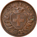 Coin, Switzerland, 2 Rappen, 1932, Bern, EF(40-45), Bronze, KM:4.2a