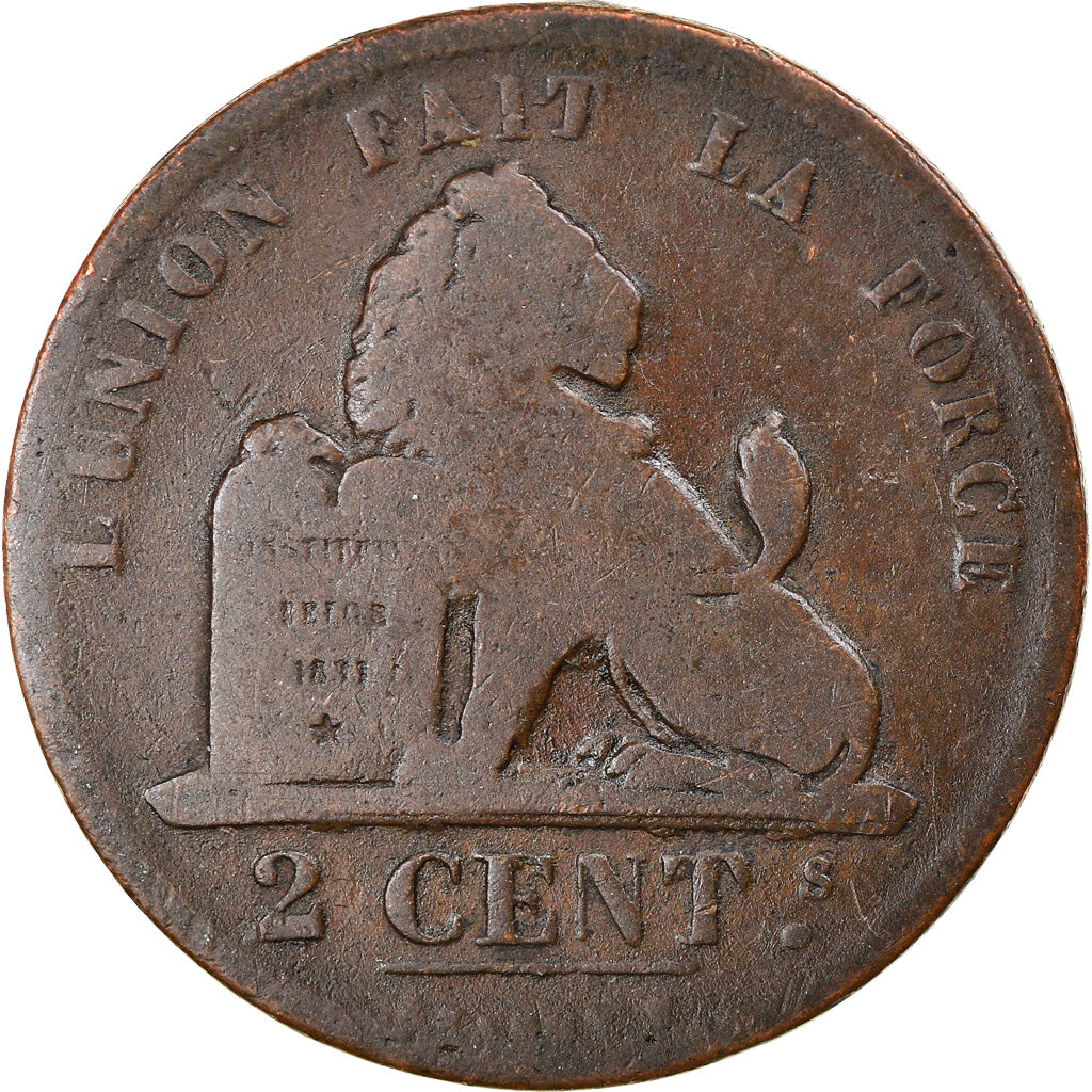 Coin, Belgium, Leopold I, 2 Centimes, 1836, VF(30-35), Copper, KM:4.2
