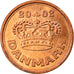 Coin, Denmark, Margrethe II, 25 Öre, 2002, Brondby, EF(40-45), Bronze, KM:868.2