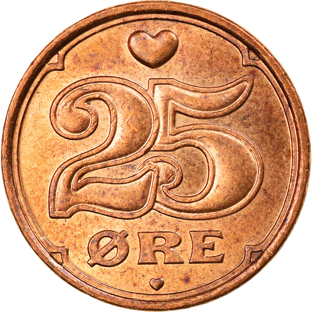 Coin, Denmark, Margrethe II, 25 Öre, 2002, Brondby, EF(40-45), Bronze, KM:868.2
