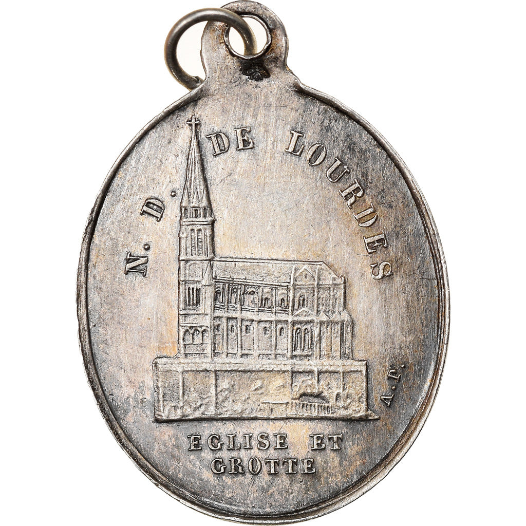 France, Medal, Second Empire, Notre Dame de Lourdes, Religions & beliefs, 1858