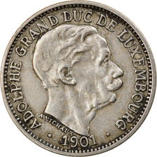 Coin, Luxembourg, Adolphe, 10 Centimes, 1901, EF(40-45), Copper-nickel, KM:25