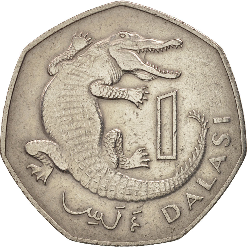 GAMBIA, THE, Dalasi, 1987, AU(50-53), Copper-nickel, KM:29