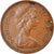 Moneda, Gran Bretaña, Elizabeth II, New Penny, 1971, MBC, Bronce, KM:915