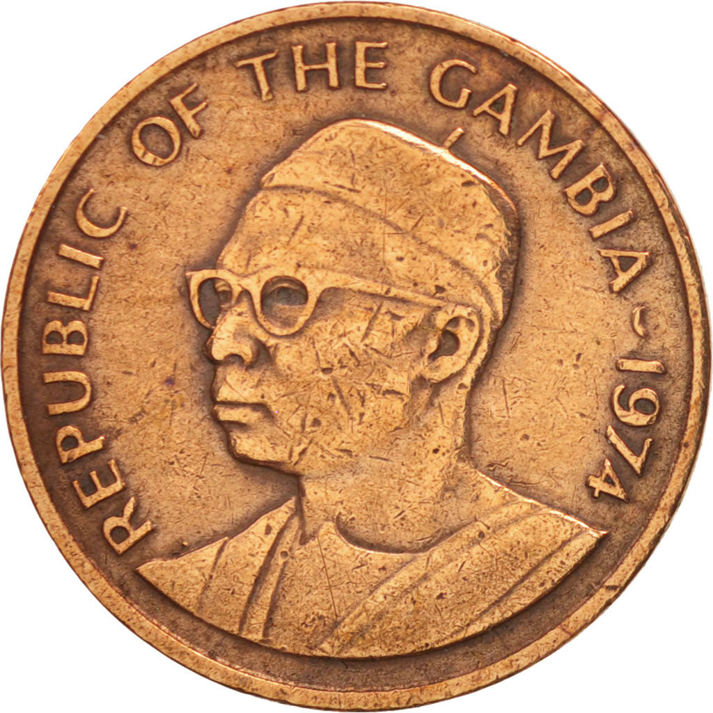 GAMBIA, THE, Butut, 1974, AU(50-53), Bronze, KM:14