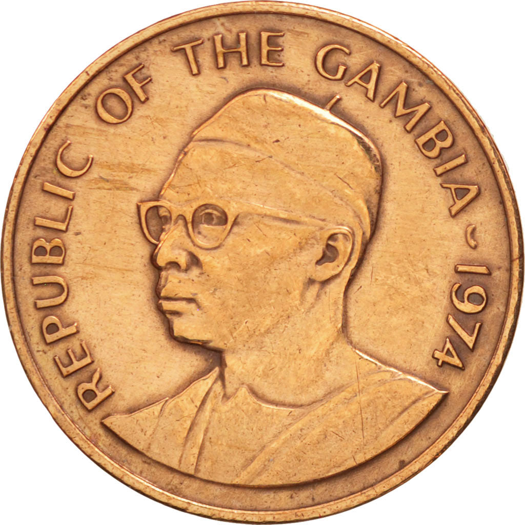 GAMBIA, THE, Butut, 1974, AU(50-53), Bronze, KM:14