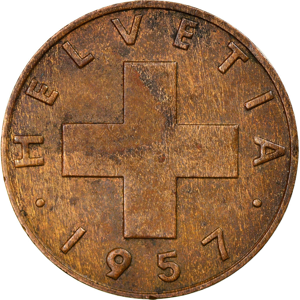 Monnaie, Suisse, Rappen, 1957, Bern, TB, Bronze, KM:46