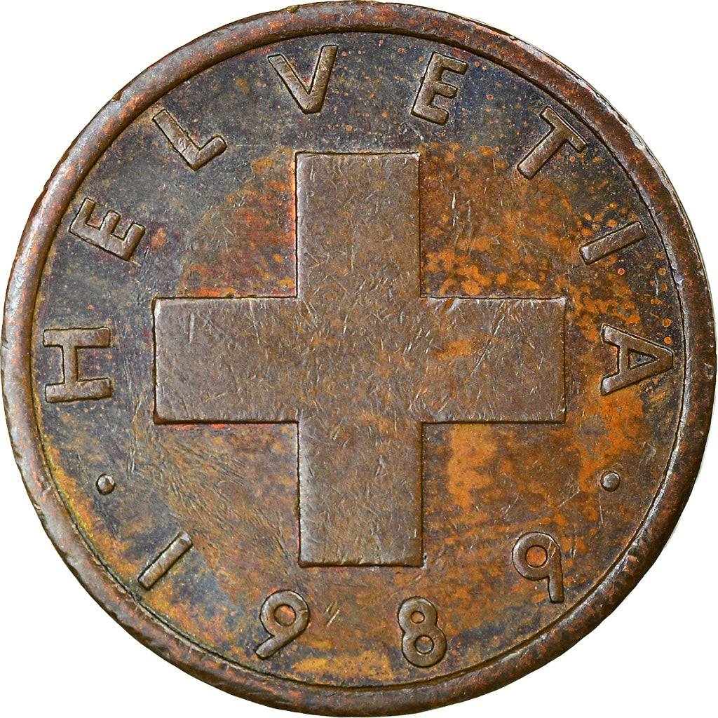 Monnaie, Suisse, Rappen, 1989, Bern, TTB, Bronze, KM:46
