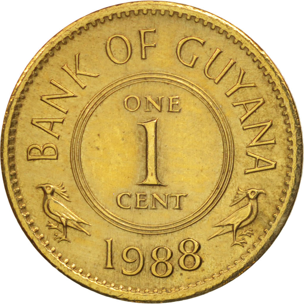 Guyana, Cent, 1988, VZ, Nickel-brass, KM:31