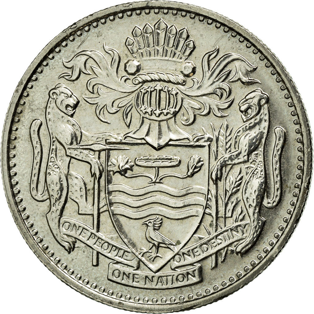 Coin, Guyana, 25 Cents, 1989, AU(55-58), Copper-nickel, KM:34