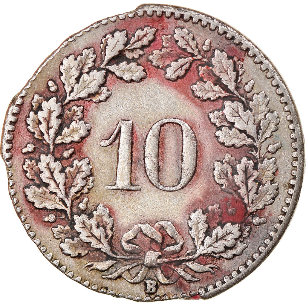 Moneta, Svizzera, 10 Rappen, 1921, Bern, MB, Rame-nichel, KM:27
