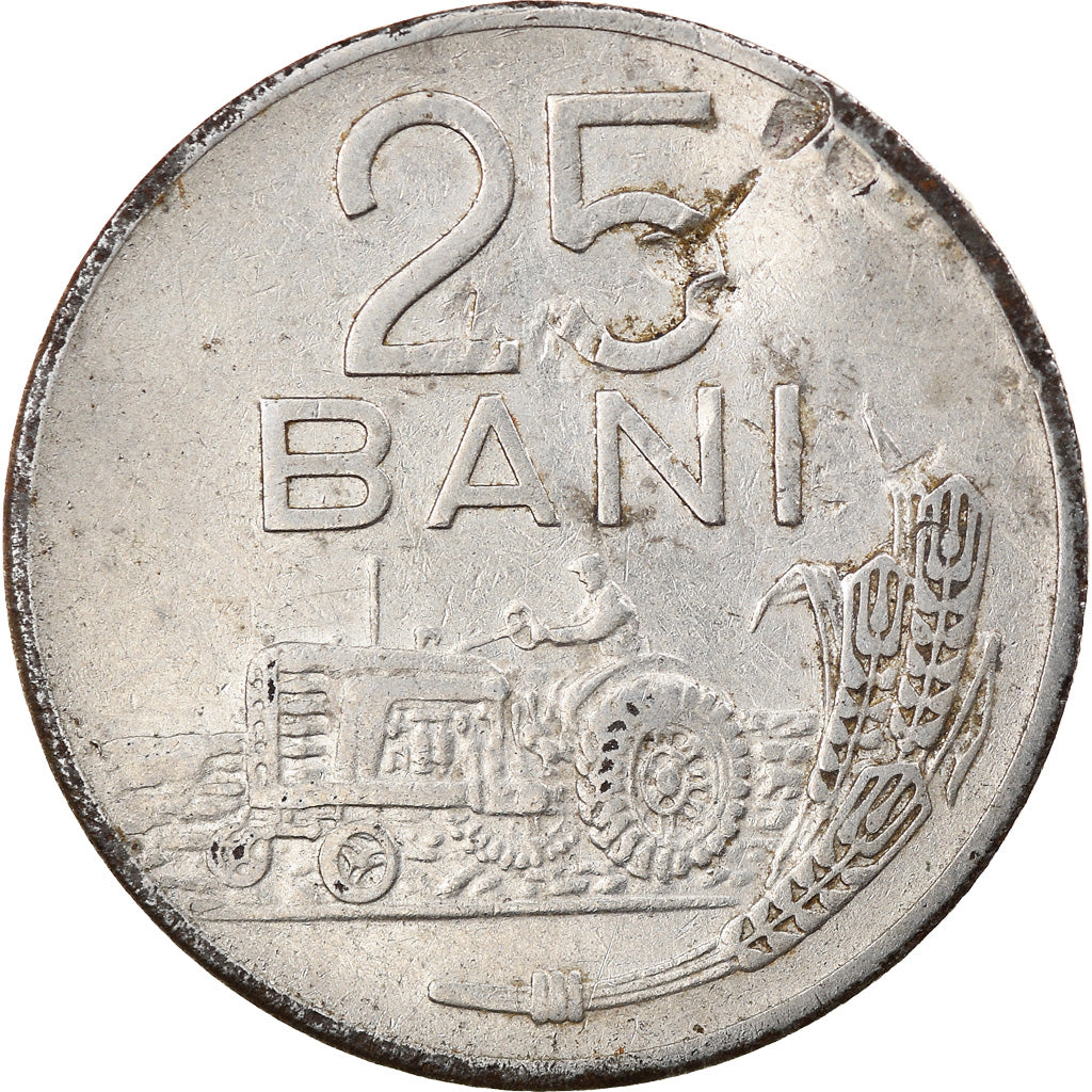 Moneda, Rumanía, 25 Bani, 1960, MBC, Níquel recubierto de acero, KM:88