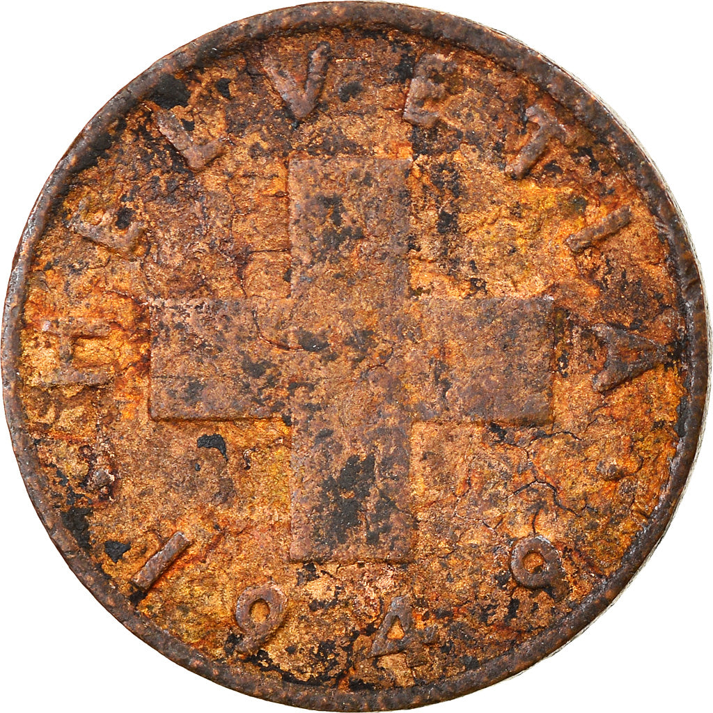 Monnaie, Suisse, Rappen, 1949, Bern, B+, Zinc, KM:3a