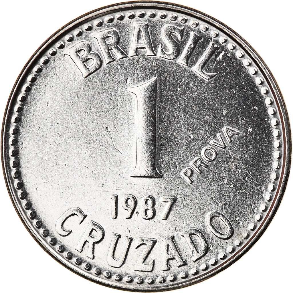 Münze, Brasilien, Cruzado, 1987, prova, VZ, Stainless Steel, KM:New